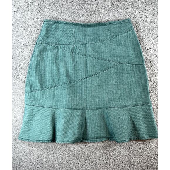 Royal Robbins Corduroy Skirt Women’s 10 Zip Travel Outdoor Hiking Teal Green - Picture 2 of 10